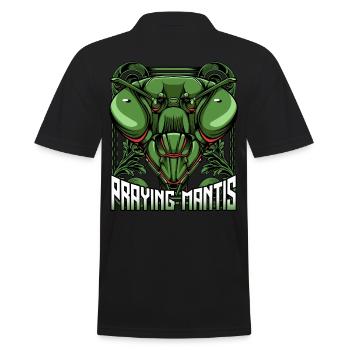 Praying Mantis | Gottesanbeterin Insekt Geschenk - Männer Poloshirt - Schwarz - Hinten - Kai (181cm)