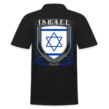 Israel - Men's Polo Shirt - black - Back - Kai (181cm)
