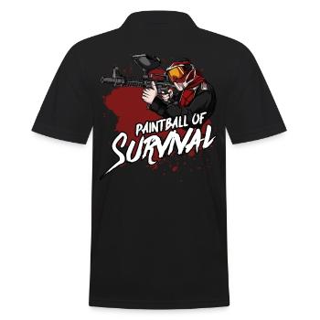 Joueur de paintball | Paintballer Xball cadeau - Polo Homme - noir - Dos - Kai (181cm)