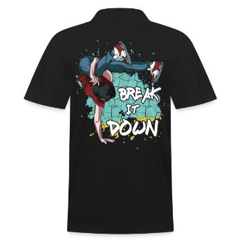 Breakdance - Polo Homme - noir - Dos - Kai (181cm)