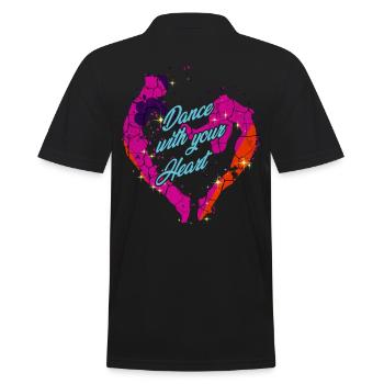Dance With Your Heart | Dance couple dancing gift - Men's Polo Shirt - black - Back - Kai (181cm)