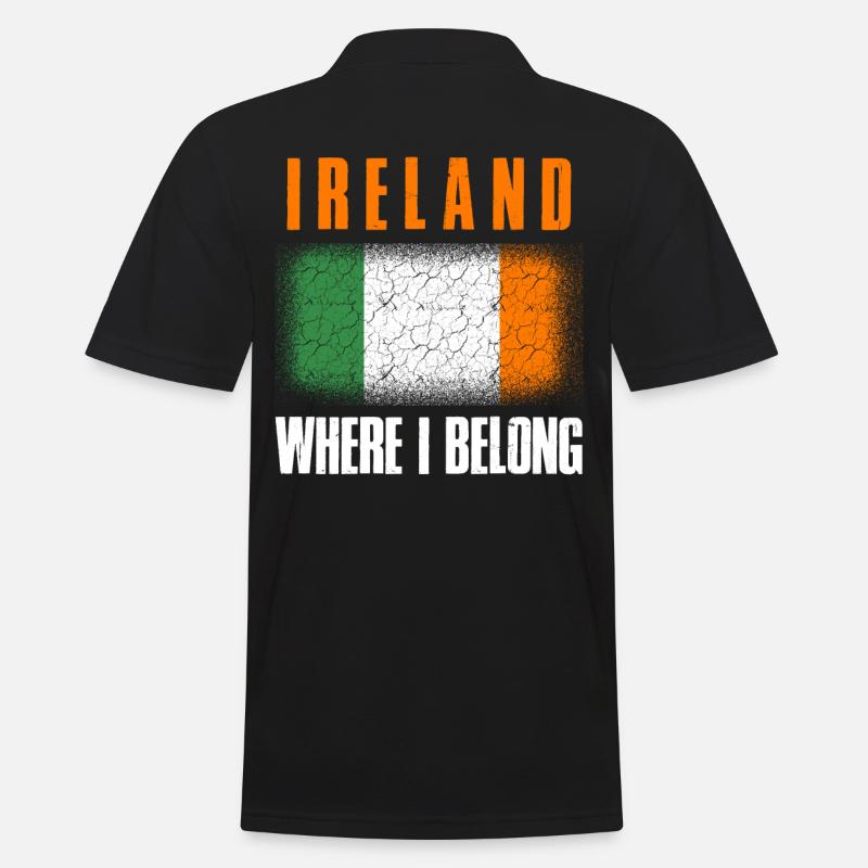 Irland - Männer Poloshirt - Schwarz