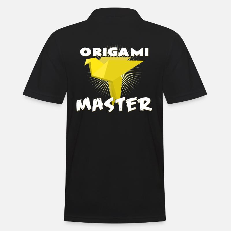 Origami - Männer Poloshirt - Schwarz