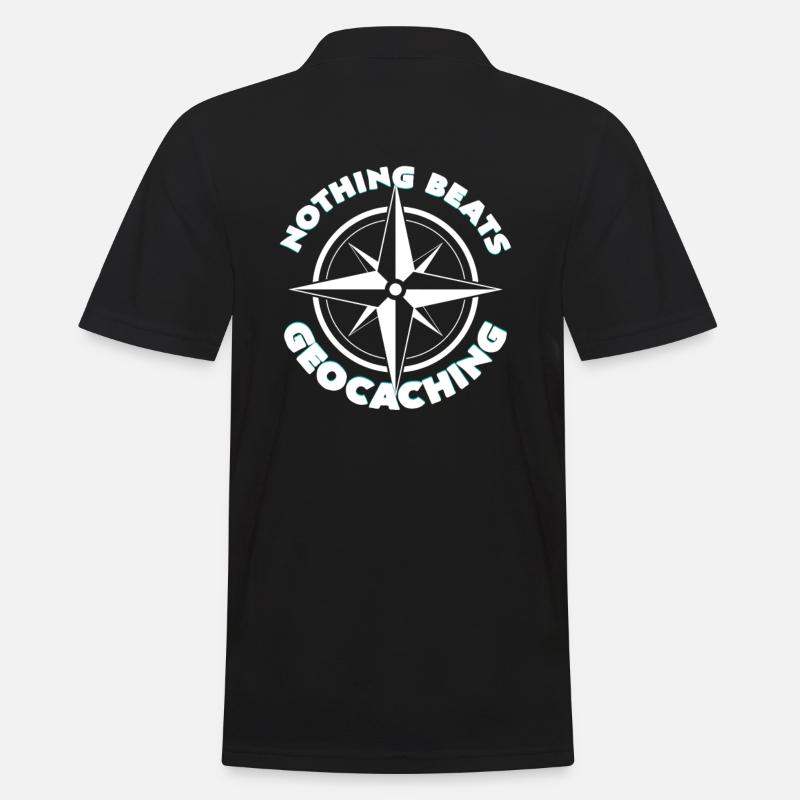 Geocaching - Männer Poloshirt - Schwarz