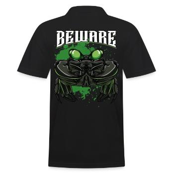 Modern Krabbe | Krebstier Meeresbewohner Geschenk - Männer Poloshirt - Schwarz - Hinten - Kai (181cm)