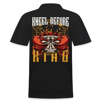 Königskrabbe | Krebstier Meerestier Ozean Geschenk - Männer Poloshirt - Schwarz - Hinten - Kai (181cm)