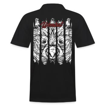 Wombat - Männer Poloshirt - Schwarz - Hinten - Kai (181cm)