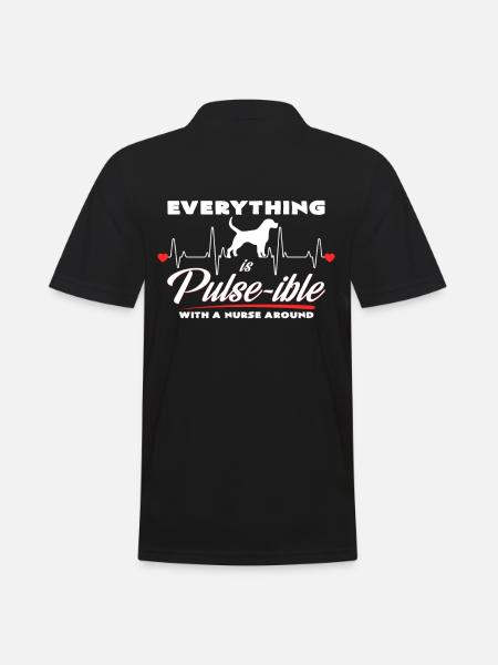 Infirmière Amour Chien - Polo Homme - noir