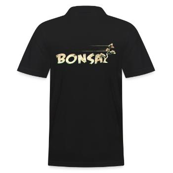 Bonsai - Männer Poloshirt - Schwarz - Hinten - Kai (181cm)