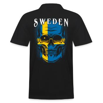 Schweden - Männer Poloshirt - Schwarz - Hinten - Kai (181cm)
