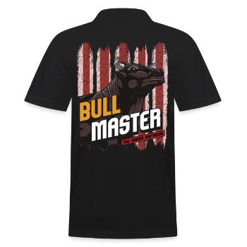 Stier - Männer Poloshirt - Schwarz - Hinten - Kai (181cm)
