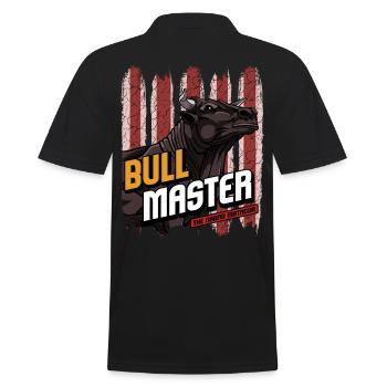 Bull Master | Männlichkeit Stiere Bulle Geschenk - Männer Poloshirt - Schwarz - Hinten - Kai (181cm)