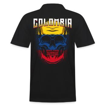 Kolumbien - Männer Poloshirt - Schwarz - Hinten - Kai (181cm)