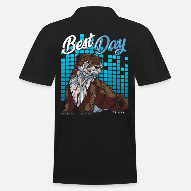 Otter - Männer Poloshirt - Schwarz