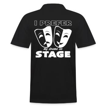 theatre - Men's Polo Shirt - black - Back - Kai (181cm)