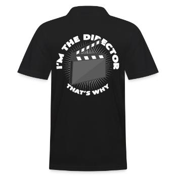 theatre - Men's Polo Shirt - black - Back - Kai (181cm)