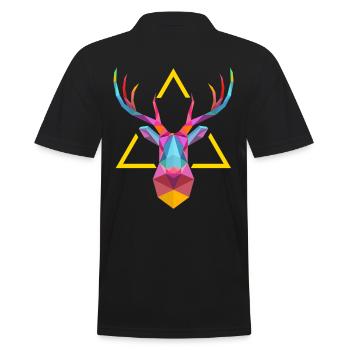 antler - Men's Polo Shirt - black - Back - Kai (181cm)