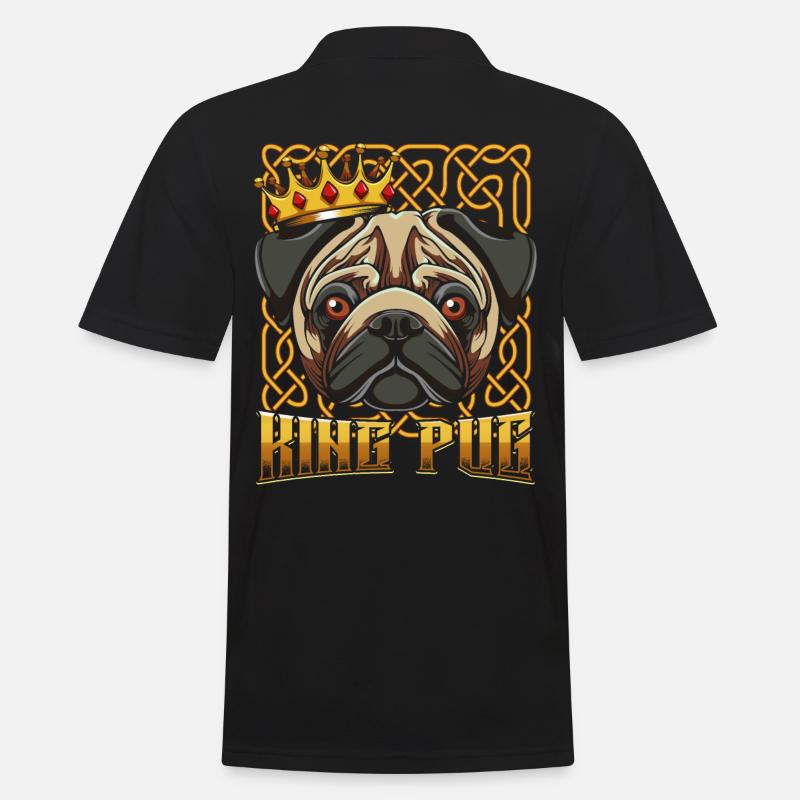 Mops - Männer Poloshirt - Schwarz