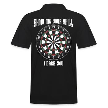 Dart - Männer Poloshirt - Schwarz - Hinten - Kai (181cm)