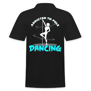 Pole Dance - Männer Poloshirt - Schwarz - Hinten - Kai (181cm)
