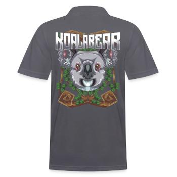 Koalabär - Männer Poloshirt - Anthrazit - Hinten - Nico (186cm)
