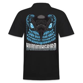 Kolibri - Männer Poloshirt - Schwarz - Hinten - Kai (181cm)