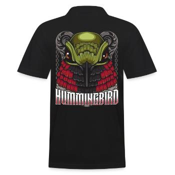 Kolibri - Männer Poloshirt - Schwarz - Hinten - Kai (181cm)
