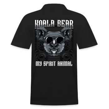 Cool Koala | Trendy Sonnenbrille Tier Geschenk - Männer Poloshirt - Schwarz - Hinten - Kai (181cm)
