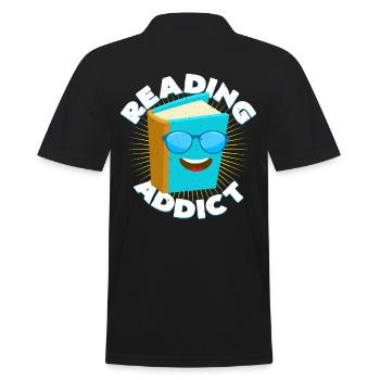 Addict de lecture | Livres lus Bookaholic Gift - Polo Homme - noir - Dos - Kai (181cm)