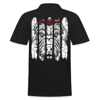 Irischer Wolfshund - Männer Poloshirt - Schwarz - Hinten - Kai (181cm)