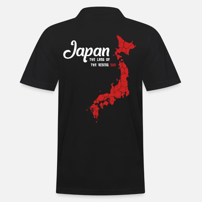 Japan - Männer Poloshirt - Schwarz