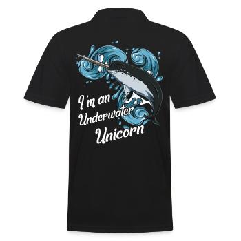 Narwals - Männer Poloshirt - Schwarz - Hinten - Kai (181cm)