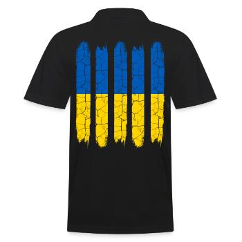 Ukraine - Männer Poloshirt - Schwarz - Hinten - Kai (181cm)