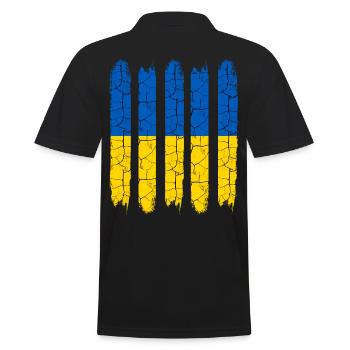 Trendy Ukraine couleurs nationales modern pays cadeau - Polo Homme - noir - Dos - Kai (181cm)