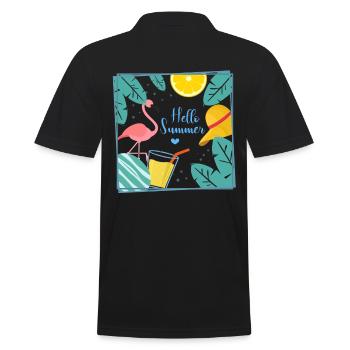 Sommer - Männer Poloshirt - Schwarz - Hinten - Kai (181cm)