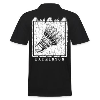 Badminton - Men's Polo Shirt - black - Back - Kai (181cm)