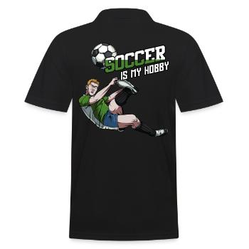 Le football est mon passe-temps | Déclaration de football - Polo Homme - noir - Dos - Kai (181cm)