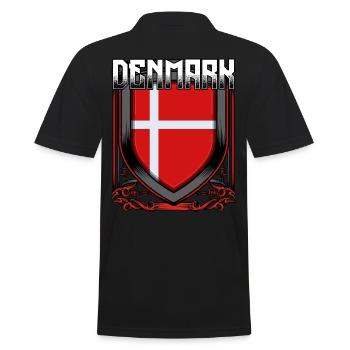 Armoiries danoises Danemark cadeau pays - Polo Homme - noir - Dos - Kai (181cm)