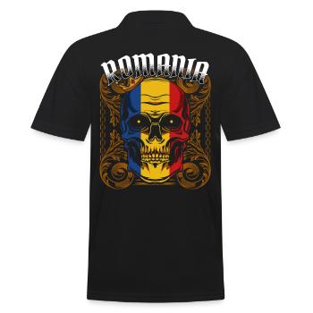 Romania - Men's Polo Shirt - black - Back - Kai (181cm)
