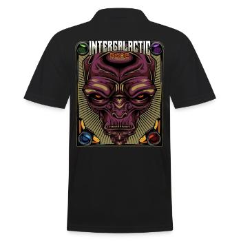 Intergalactic Race | Alien Außerirdischer Geschenk - Männer Poloshirt - Schwarz - Hinten - Kai (181cm)