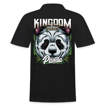 Panda Bear Bamboo Bear Great Panda wildlife gift - Men's Polo Shirt - black - Back - Kai (181cm)
