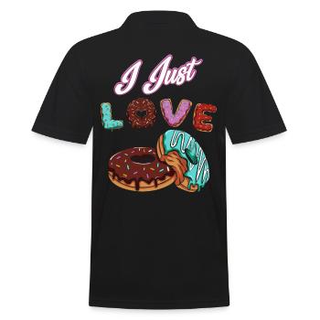 donut - Men's Polo Shirt - black - Back - Kai (181cm)