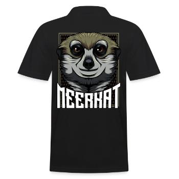 Suricate visage Amour des animaux - Polo Homme - noir - Dos - Kai (181cm)