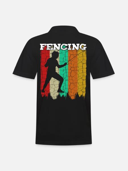 Fechten - Männer Poloshirt - Schwarz