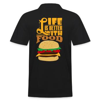hamburger - Polo Homme - noir - Dos - Kai (181cm)