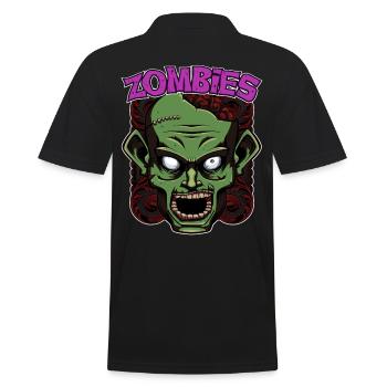 Zombies - Männer Poloshirt - Schwarz - Hinten - Kai (181cm)