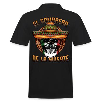 Mexicaine tête de mort Mexique Sombrero idée de cadeau - Polo Homme - noir - Dos - Kai (181cm)