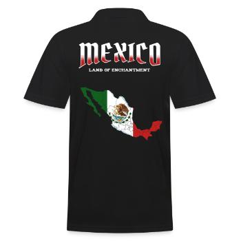 Mexiko - Männer Poloshirt - Schwarz - Hinten - Kai (181cm)