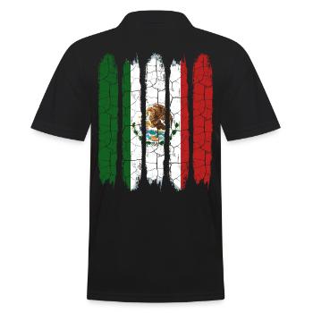 Mexiko - Männer Poloshirt - Schwarz - Hinten - Kai (181cm)