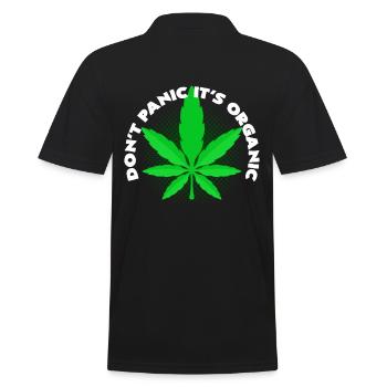 cannabis - Polo Homme - noir - Dos - Kai (181cm)